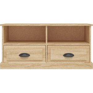 The Living Store Tv-meubel Sonoma Eiken - 93x35.5x45 cm - Trendy design - duurzaam materiaal