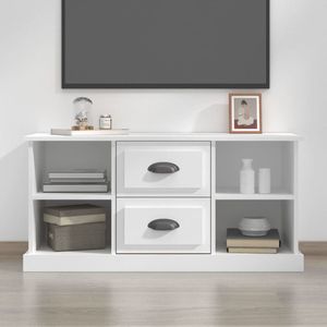 The Living Store TV-meubel - Trendy - TV-meubels - 99.5 x 35.5 x 48 cm - Wit hout