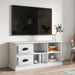 The Living Store Tv-kast - 102x35.5x47.5 cm - Duurzaam hout - Wit