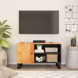 The Living Store TV-meubel Acaciahout - 80 x 33 x 46 cm - Opbergruimte - Stabiele poten