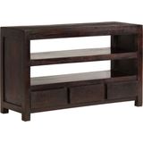 The Living Store Tv-meubel Acacia - 90 x 30 x 55 cm - Donkerbruin