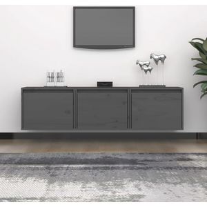 The Living Store TV-meubel Wandkast - 45 x 30 x 35 cm - massief grenenhout