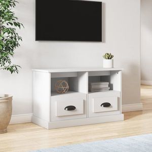 The Living Store Tv-kast - - Tv-meubel - 80 x 35 x 50 cm - Wit