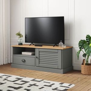 The Living Store VIGO Houten Tv-Meubel - 106 x 40 x 40 cm - Grijs