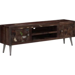 The Living Store TV-meubel Gerecycled Massief Hout - 140x30x45cm - Industriële stijl