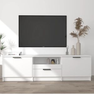 The Living Store Tv-meubel - Trendy - Tv-meubels - Afmeting- 140 x 35 x 40 cm - Kleur- Wit