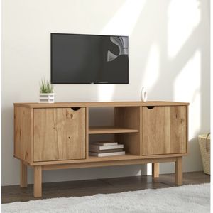 The Living Store OTTA - TV-kast - 113.5 x 43 x 57 cm - Massief grenenhout