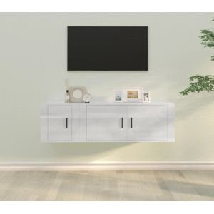 The Living Store TV-meubelset - Hoogglans wit - 100x34.5x40 + 40x34.5x40 cm