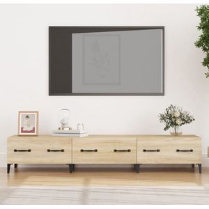 The Living Store Televisiemeubel Sonoma Eiken - Moderne Media-kast - 150 x 34.5 x 30 cm - Stevig - Voldoende