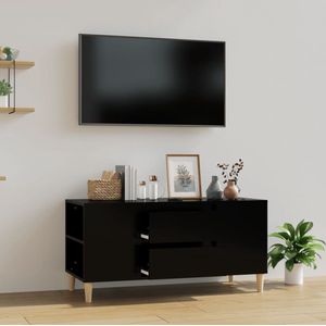 The Living Store Scandinavisch TV-meubel - 102 x 44.5 x 50 cm - zwart