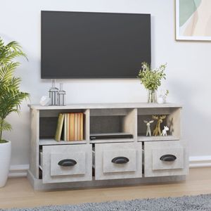 The Living Store TV-meubel Betongrijs 100x35x50 cm - Trendy design