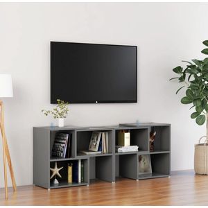 The Living Store Tv-meubel - grijs - spaanplaat - 104 x 30 x 52 cm