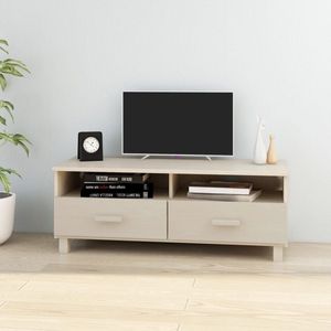 The Living Store HAMAR TV-meubel - Massief grenenhout - 106x40x40 cm - Honingbruin