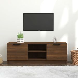 The Living Store TV-meubel TV-kast - 102 x 35 x 36.5 cm - Bruineiken
