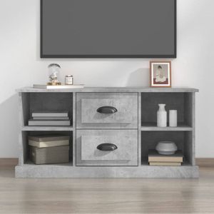 The Living Store TV-meubel Betongrijs 99.5 x 35.5 x 48 cm - Trendy en praktisch ontwerp