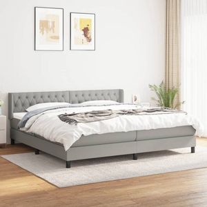 The Living Store Boxspringbed - name - Bed met Verstelbaar Hoofdbord - Pocketvering Matras - Middelharde Ondersteuning - Huidvriendelijk Topmatras