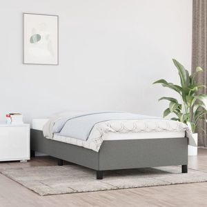 The Living Store Bedframe zonder matras 80x200 cm stof donkergrijs - Bed Frame - Donkere Kleuren - Tweepersoonsslaapkamers - Houten Bed Frames - Online Winkelen Meubels