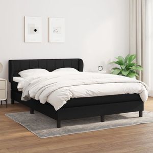 The Living Store Boxspringbed - Comfort - Bed - Afmeting- 203 x 147 x 78/88 cm - Kleur- zwart - Materiaal- stof (100% polyester) - larikshout - multiplex - samengesteld hout