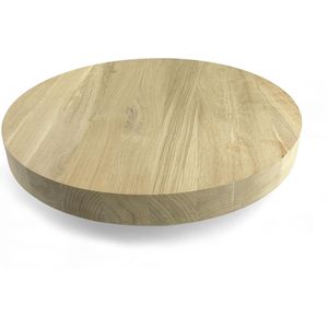 Massief eiken tafelblad rond 80 cm