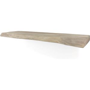 Suar zwevende wandplank 60 x 20 cm boomstam - Boomstam plank - Boomstam - Suar hout - Suar - Boomstam wandplank - Wandplank zwevend
