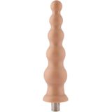 Geribbelde Dildo 3XLR voor Auxfun Basic Seksmachine Beige 21 cm