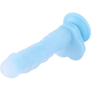 Glow in the Dark Dildo KlicLok 24 CM Blauw