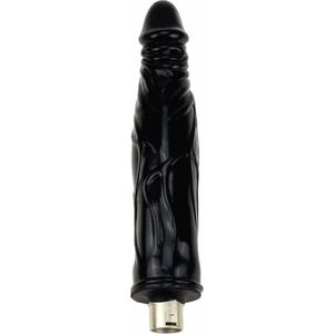 Zwarte Dildo 17 CM met 3XLR Connector voor Auxfun Basic Seksmachine