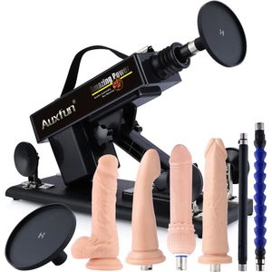 Auxfun Basic Sexmachine - Pakket Lorenzo Met Dildo’s en Accessoires