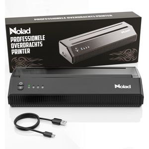 Nolad - Tattoo Machines - Tattoo Machine - Professionele Thermische Overdrachtsprinter - Mini Printer - Tattoo Set - Zwart