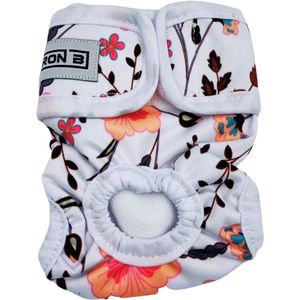 Sharon B Loopsheidbroekje hond - roze bloem - Maat XS - Wasbaar - Voor zeer kleine hondjes - taille 14-21 cm