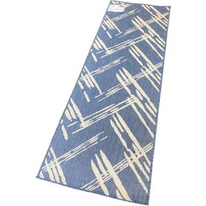 Human Comfort Chatan Vloerkleed - Tenttapijt - Wit/Blauw