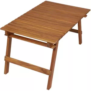 AMANKA Opvouwbare Stabiele Campingtafel 120x60x70cm In Hoogte Verstelbare Draagbare Koffer Grootte Aluminium Bamboe