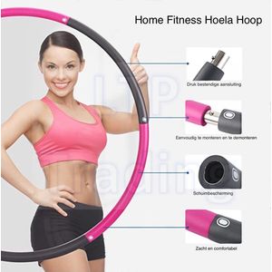 Fitness Hoele Hoop - Hula Hoop - Sport Hoepel - Yoga Ring - Ideaal om af te vallen - Aanpasbaar gewicht - 6 Delen Click-design - Voor kinderen en volwassen - LTP Trading