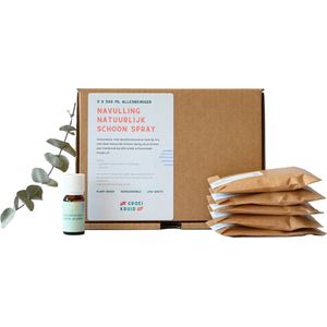 Allesreiniger navulling (5 X 500 ml) | 100 % natuurlijk en heerlijk verfrissende met eucalyptus olie