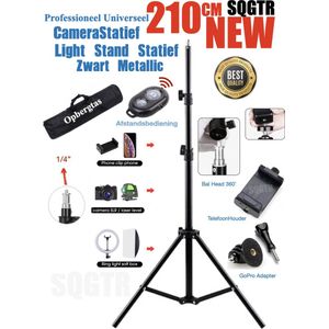 FAIRCO Professioneel Camerastatief Tripod 2M - Opbergtas - Bluetooth Remote