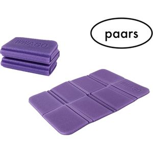 Camping zit matje - Picknick kussen - vouwkussen - Seat pad - Paars