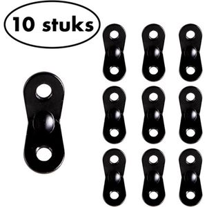 10 stuks Aluminium scheerlijn spanner - scheerlijn - scheerlijnspanners - zwart