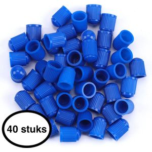 40 universele ventieldopjes - ventieldopjes auto - ventieldopjes fiets - Blauw