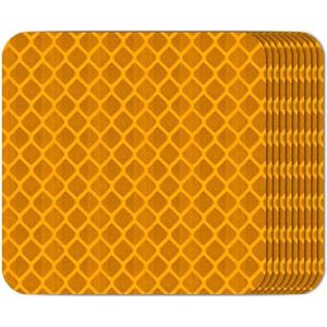 Vierkant Auto Reflecterende Sticker - reflecterende sticker - reflectie sticker - 10 stuks - Geel