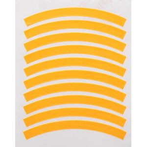 Reflecterende velg sticker - Fietsbanden - set van 10 - oranje