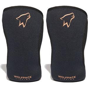 Wolfpack Lifting - Knee Sleeves - Knie Brace - Zwart/Bruin - S