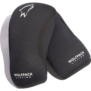 Wolfpack Lifting - Knee Sleeves - Knie Brace - Fitness - Krachttraining - Squatten - Maat L - Zwart/wit - 2 stuks