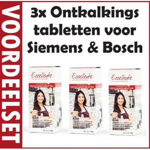 VOORDEELSET van 18 ECCELLENTE ontkalkingstabletten voor Siemens Bosch voor 18x ontkalken - 311864 / TZ60002