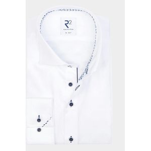 R2 Overhemd Twill Wit - Heren - Overhemden Formeel