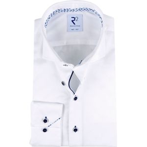 R2 - Overhemd - Wit - Extra Lange Mouwen - Heren - Formeel