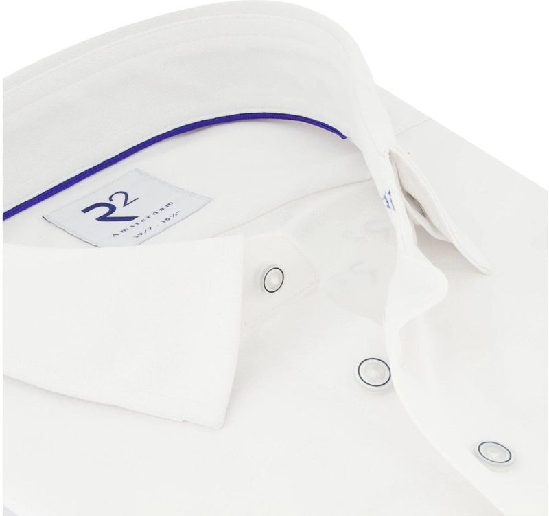 R2 Amsterdam Jersey shirt wit, Effen