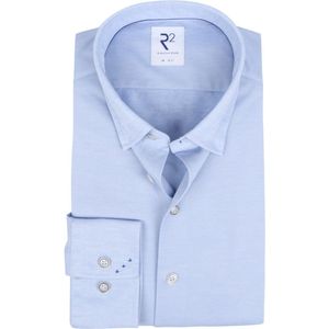 R2 Overhemd Uni Lichtblauw - Heren - Modern-Fit