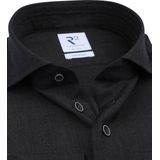 R2 - Overhemd - Antraciet - Wol - Heren - Formeel