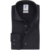 R2 - Overhemd - Antraciet - Wol - Heren - Formeel