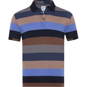 R2 Amsterdam Polo Piqué Streep Multicolour - Maat S - Heren